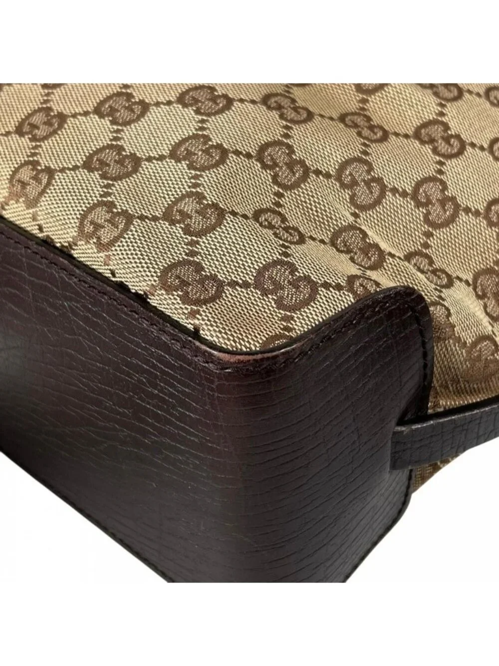 Gucci Handbag GG Canvas Brown Gold - Picture 13 of 15